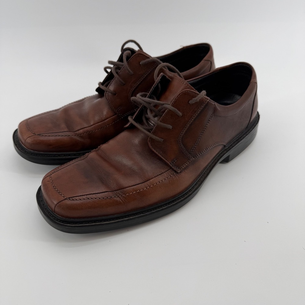 Bostonian Leather Square Toe Lace Up Dress Shoes Mens Size 10.5 M Brown